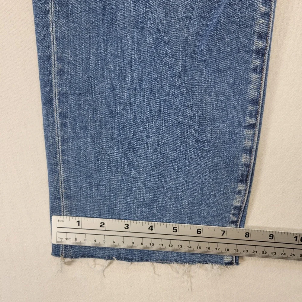Flying Monkey Jeans Womens 29 Blue Distressed High Rise Straight Leg‎ Denim